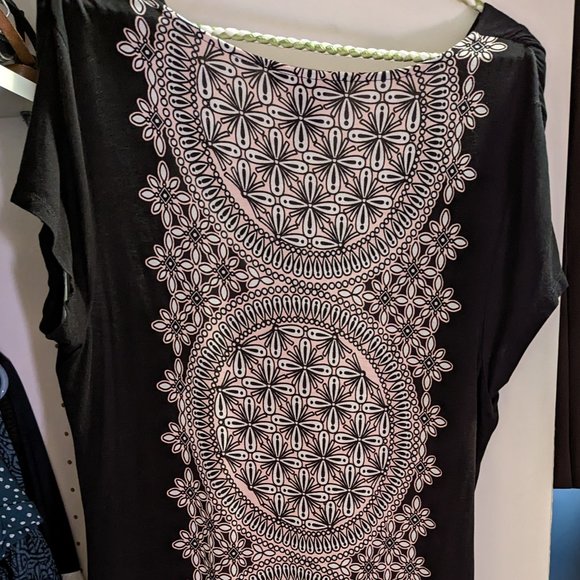 INC cowl neck print dress - Picture 1 of 7